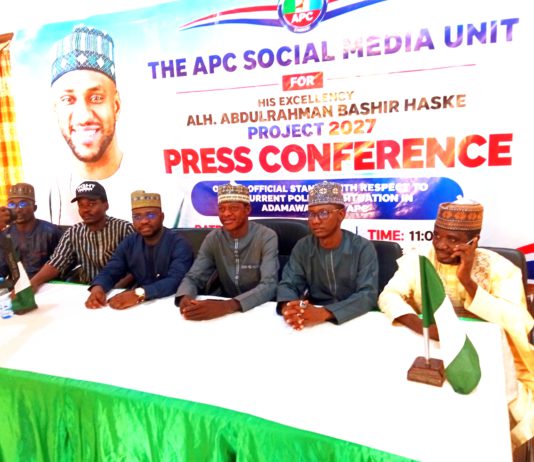 The media team during the press conference on Saturday.