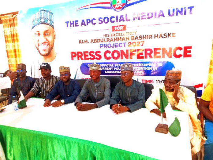 The media team during the press conference on Saturday.