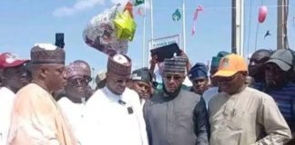 The commissioning of the campaign office of Sen Yaroe at Mayo Belwa on Thursday.
