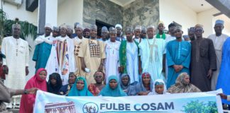 A group picture of the Ardo's and the Abbo's campaign directorate alongside the running mate taken after the endorsement meeting on Friday in Yola.