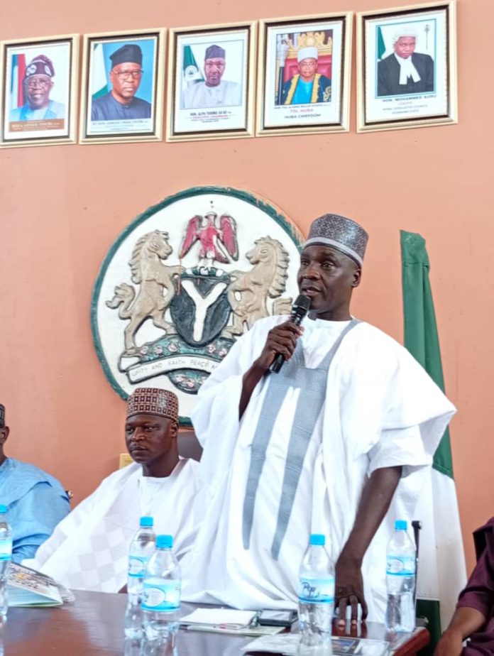 The chairman alongside other critical stakeholders making a point marking activities for the celebration of 100 days in power. The chairman alongside other critical stakeholders making a point marking activities for the celebration of 100 days in power.