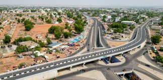 One of Fintiri's signature projects, police roundabout grade interchange.