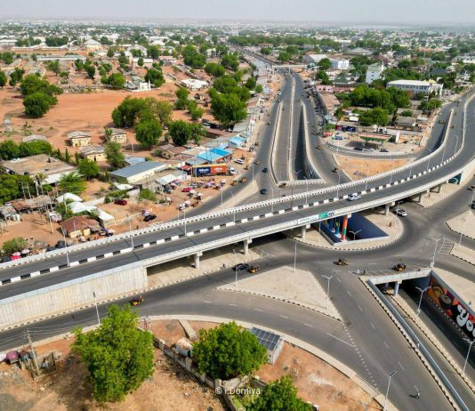 One of Fintiri's signature projects, police roundabout grade interchange.