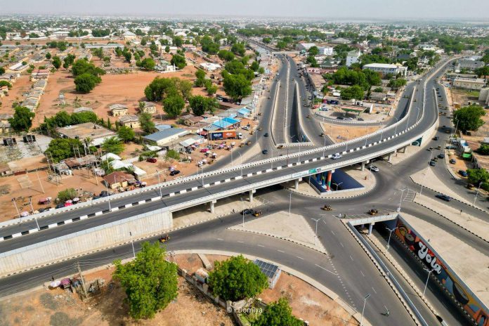 One of Fintiri's signature projects, police roundabout grade interchange.